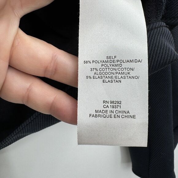 Tibi 1/4 Zip Pullover Knit Top Size 00 Navy Blue Athleisure Contemporary Luxe - Picture 6 of 10